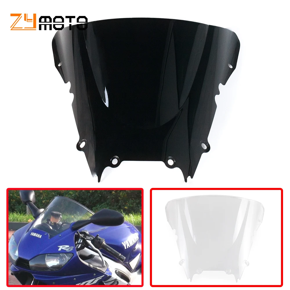 

YZFR6 Windshield Windscreen Wind Shield Screen Double Bubble for Yamaha YZF R6 1998 1999 2000 2001 2002 YZF-R6