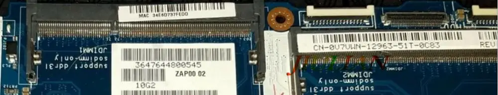 Замена материнской платы ноутбука CN-0V7VWN для Dell Alienware 13 Вт/i7 5500U 2,4 ГГц Материнская плата LA-A302p 0V7VWN V7VWN тест ОК