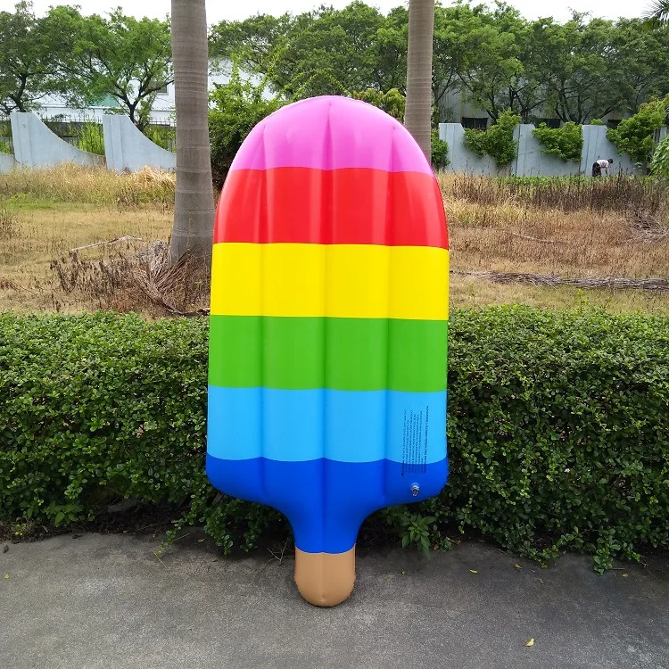

Currently Available Retail Environmentally Friendly PVC Inflatable Color Ice Sucker Floating Bed, Thick Inflatable Ice Cream Flo