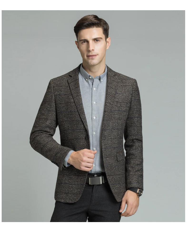Aismz, деловой повседневный мужской блейзер, Casaco Masculino Hombre, приталенный, Осень-зима, шерсть, мужские блейзеры, пиджак, Vete, мужские, t Homme