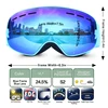 Mosodo Kid Ski Goggles Anti-fog Snow Glasses UV400 Protection OTB Snowboard Polarized Eyewear for Child Children Boys Girls 3
