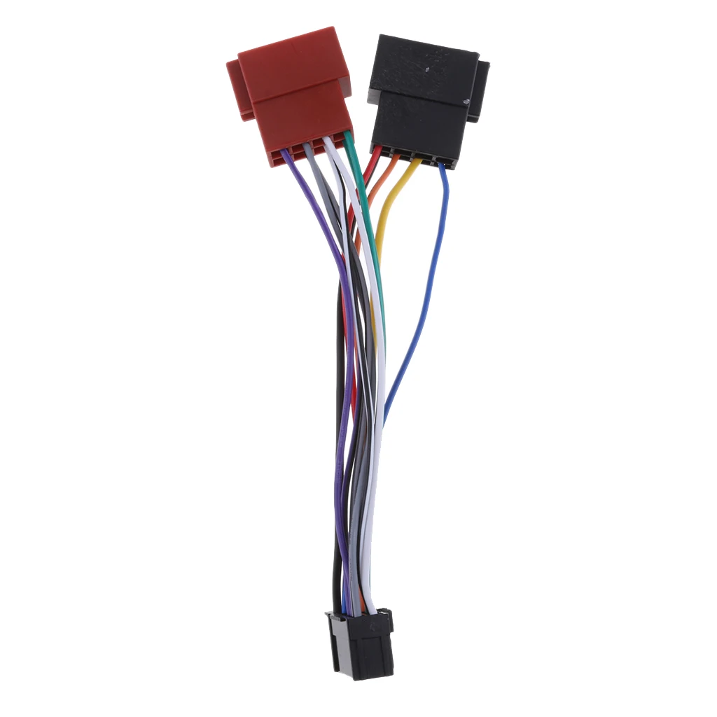 Car Wiring Car ISO Harness Head Cable for Pioneer 16-Pin ISO (Female) Stereo Radio Wire Adapter Plug Wiring Connector Cable