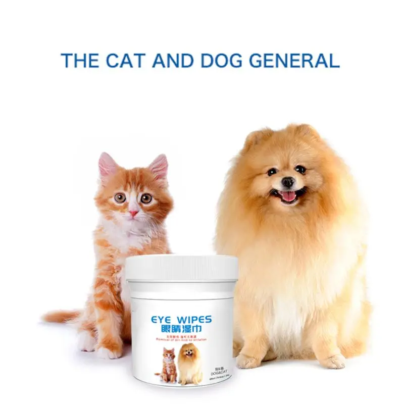 

120Pcs Pet Eye Ear Wet Wipes Dog Cat Grooming Tear Removal Stain Cleaning Wet Towels