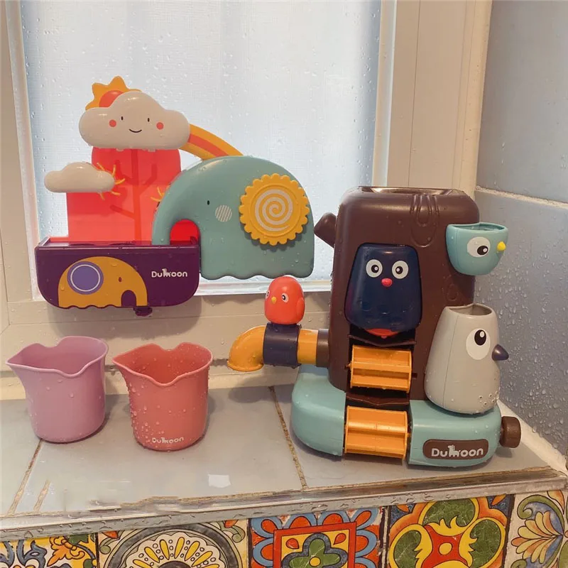 Baby Bathing Toy Bath Toys Pipeline Water Spray Shower Game Elephant Toy for Children Swimming Bathroom Water Shower Kids Toy 6
