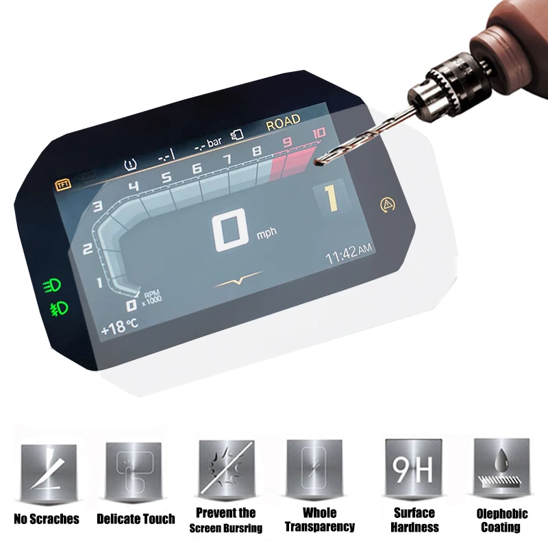 Пленка из закаленного стекла для BMW R1200GS R1250GS / Adventure 2018 on C400X 2019 2020 F900R/XR S1000RR/XR F750GS