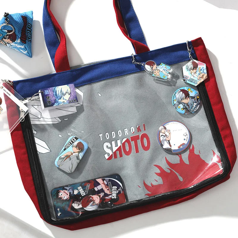 Red Аниме My Hero Academy сладкий Лолита прозрачный девушки Itabag комиксов шоу куклы сумка Плечи сумка сумочка - Color: Red