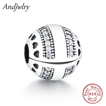 

Fit Original Pandora Charms Bracelet 925 Sterling Silver Beads Pave Clip Charm European Beads DIY Women Jewelry Berloque