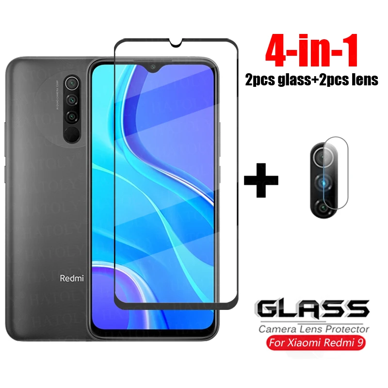 Protector Pantalla de Cristal Templado Completa para Xiaomi Redmi 9  Protección de vidrio de Seguridad