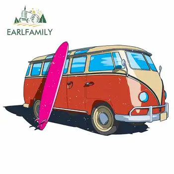 

EARLFAMILY 13cm x 7.4cm for Surfing Camper Motorcycle Car Bumper Window Stickers Vinyl Car Styling Anime Decals 3D Decoration