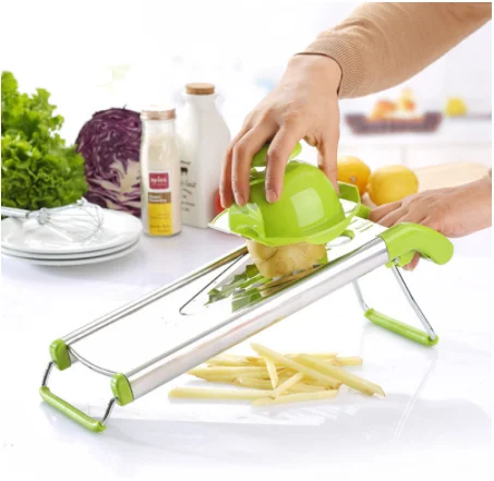 Многофункциональный v-слайсер мандолин слайсер еда измельчитель фрукты и овощерезка с 5 лезвиями кухонный инструмент - Цвет: 2