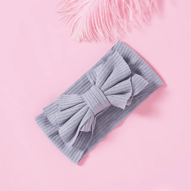 1pcs Solid Color Bowknot Baby Headband Elastic Turban Hairband Baby Girl Headbands Hair bands for Baby Girls Hair accessories A2NSNSFB-9689-9