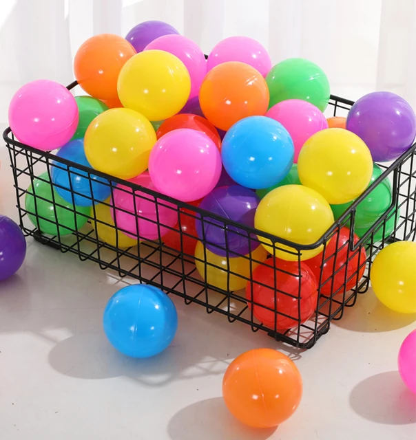 Lot De 50 Balles De Piscine à Balles Mxshc – Diamètre 7 Cm, Multicolores, Anti-écrasement, Avec Sac De Rangement
