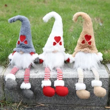 Рождество, Шведский фаршированные игрушки, украшения, кукла Санта Гном с длинными ножками, нордическая Nisse Sockerbit карликовый эльф, рождественские украшения для дома