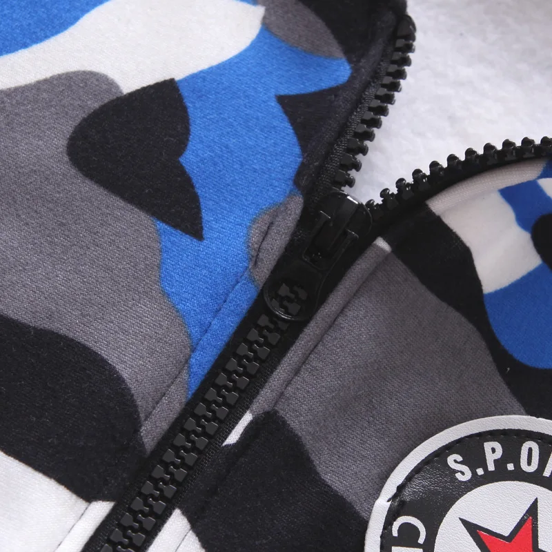 2019 Winter Boys Clothing Set Children Camouflage Fleece Velvet Outfits Toddle Baby Girls Warm Coats Pants Tracksuit Clothes Set (5)