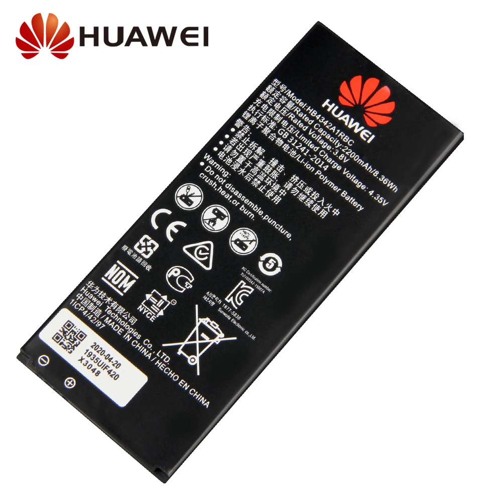 Оригинальный сменный аккумулятор для телефона HB4342A1RBC HuaWei Y5II Ascend 5 + Y6 Honor 5A 4A SCL TL00
