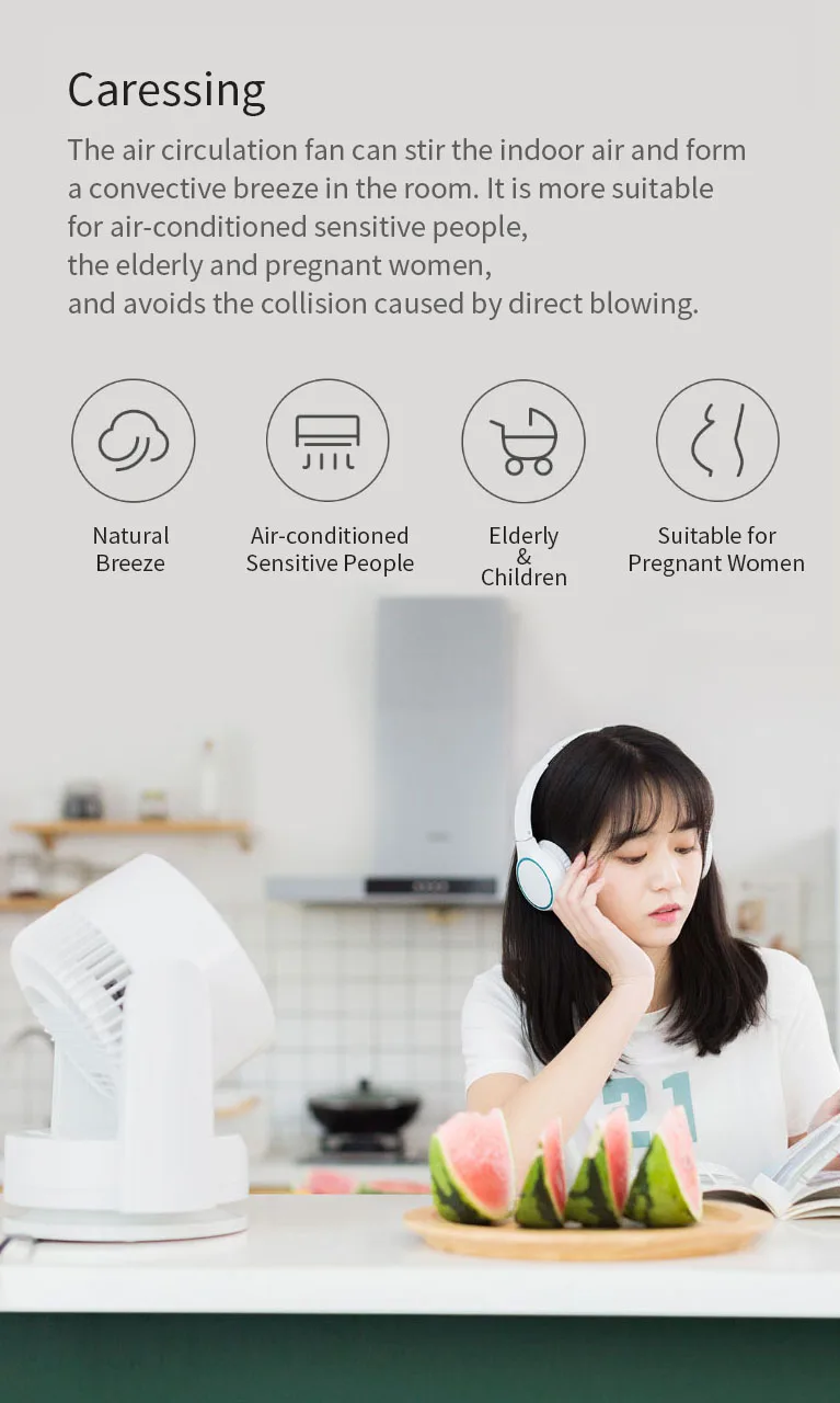 YOUPIN AIRMATE Настольный циркуляционный вентилятор 3-мерный источник воздуха 3 Ветер объем мульти-угол воздуха циркуляционный вентилятор