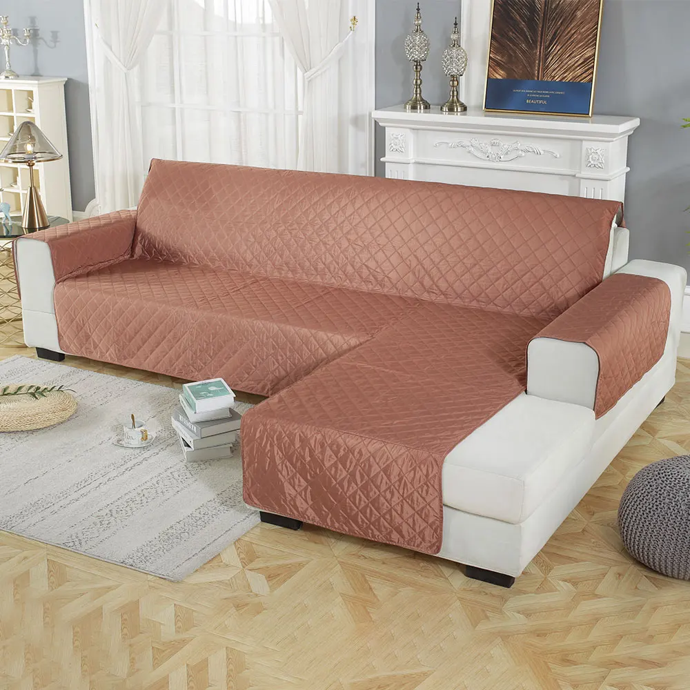 Waterproof Sofa Slipcover Non-slip Soft Sectional Couch Covers Pet Furniture Protector Slipcovers Right Left Arm Sofa Cover