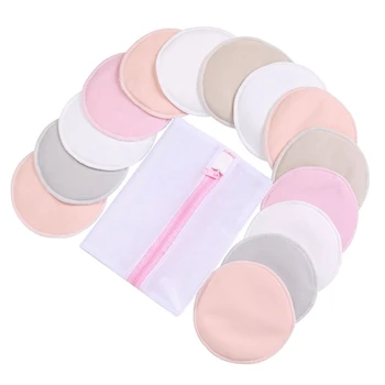 

Organic Bamboo Breastfeeding Pads - 14x Washable Breast Pads, Maternal Breastfeeding Nipple, Breastfeeding, Reusable Nipple Hood