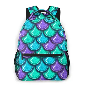 

Women Backpack Kids School Bag for Teenage Girls Mermaid Scales Female Laptop Notebook Bagpack Travel Back Pack 2020