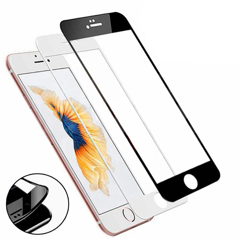 Закаленное стекло для iPhone 7 8 6 6s Plus защита экрана 9H полное покрытие 11 Pro X XS Max XR