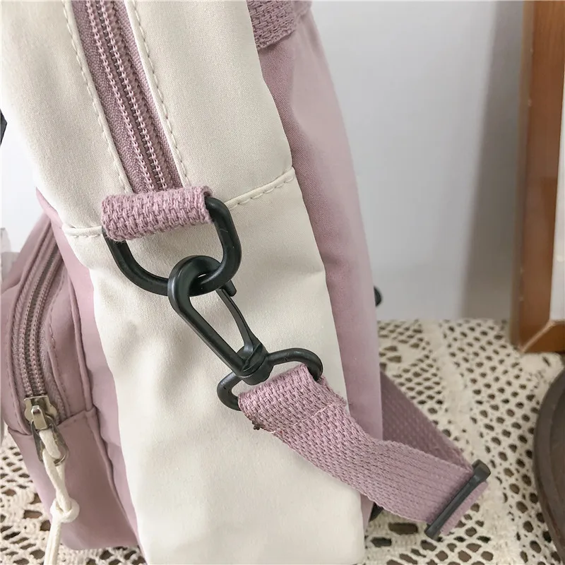 Korean Style Cute Mini Backpacks Women Waterproof Nylon Small Shoulder Bags For Teenage Girls Schoolbags Flower Travel Backpack