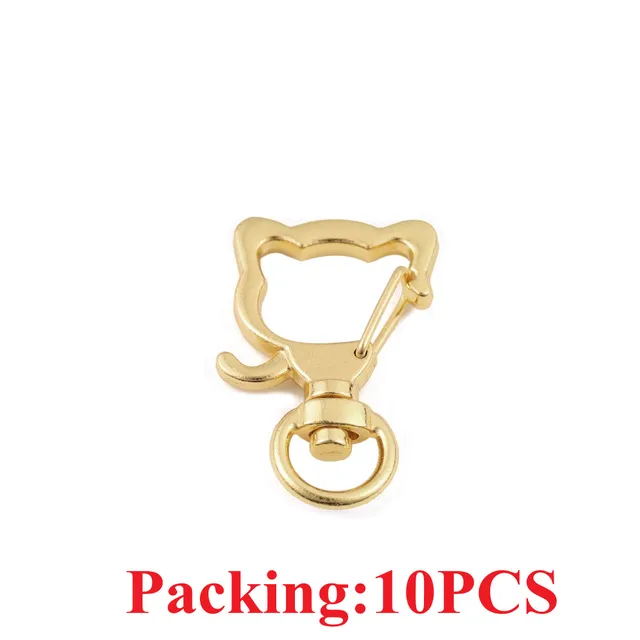 5-20pcs/lot Key Chain Key Ring keychain Bronze Rhodium Gold 28mm Long Round Split Keyrings Keychain Jewelry Making Wholesale DIY 10PCS Kc Gold cat