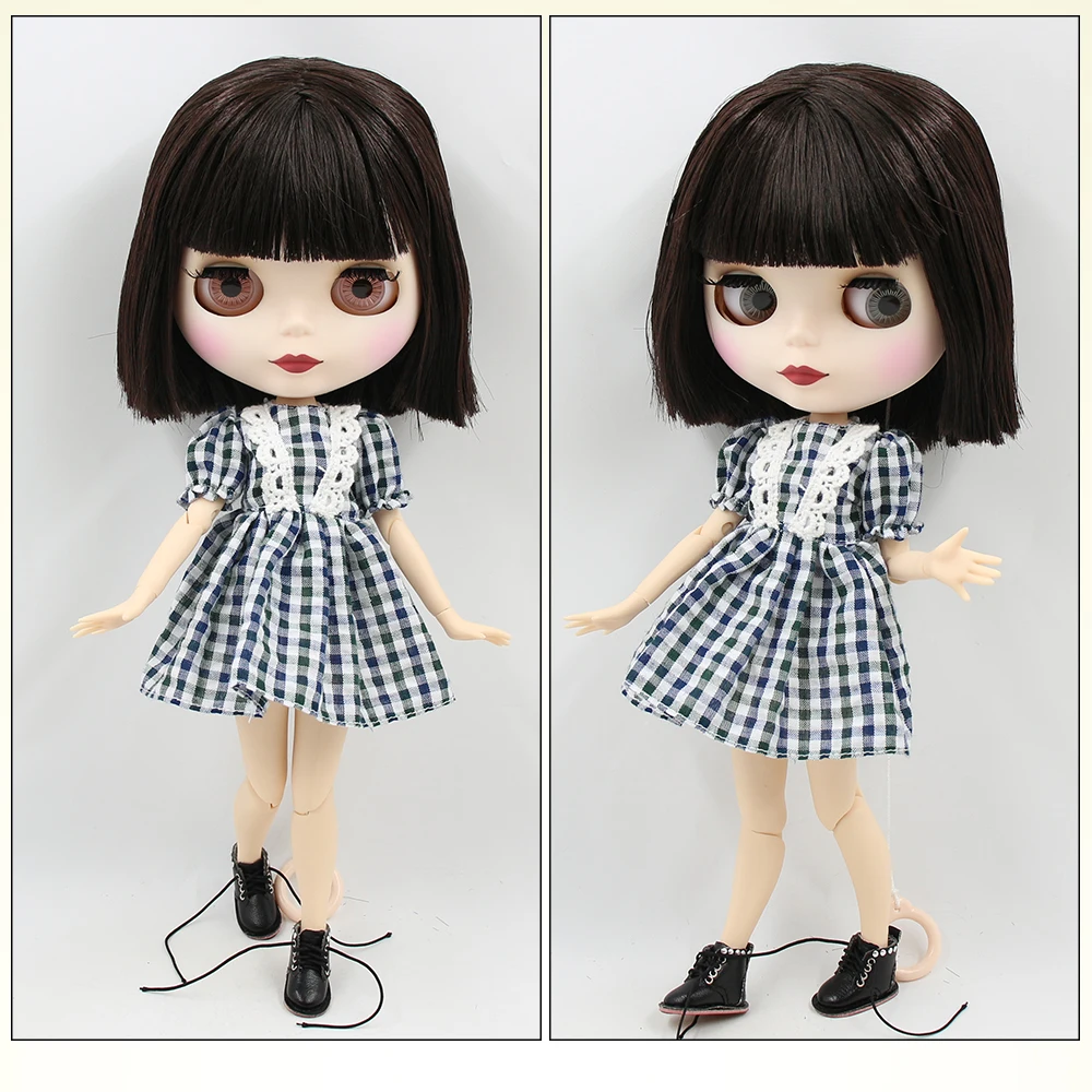 Kate – Premium Custom Neo Blythe Doll with Brown Hair, White Skin & Matte Cute Face 1