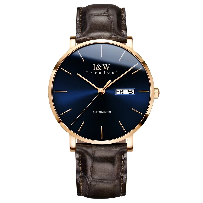 Оригинальные Мужские автоматические часы Carnival I & W японские механические Seiko для