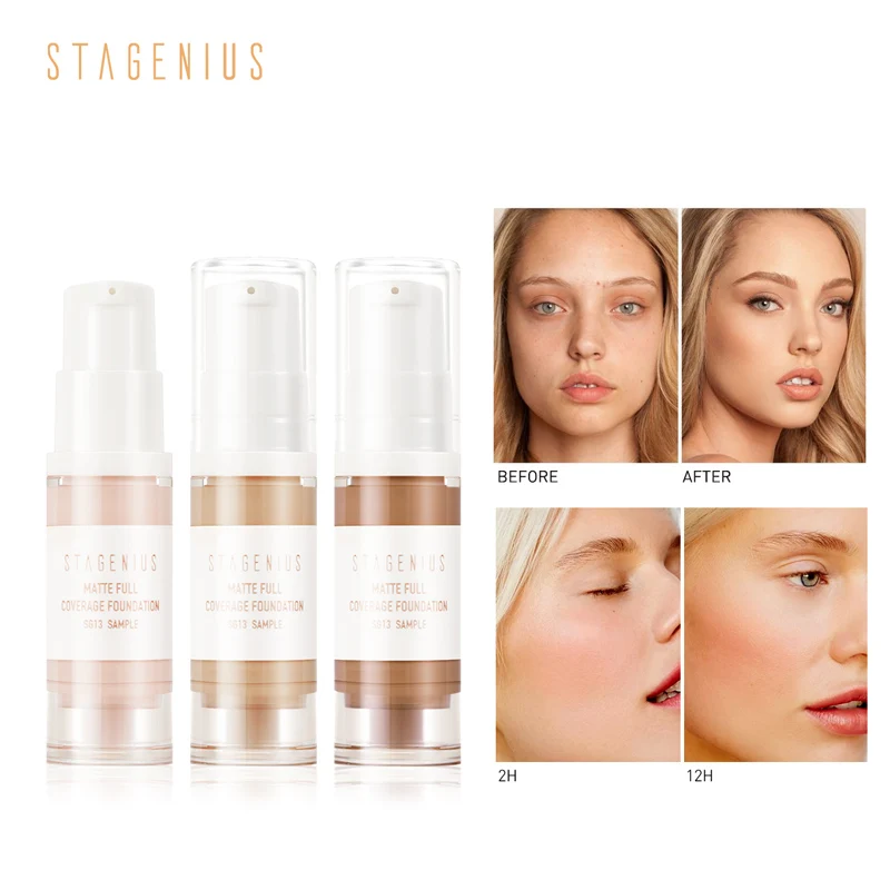 STAGENIUS основа полное покрытие SPF 30 Защита водостойкая долговечная основа Жидкая Основа макияжа