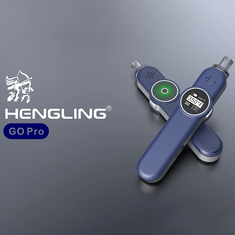 

New Vape Kit Go Pro Digital Vaporizer Portable Dry Herb Quick Heating Mod Compfortable Design 0.5ohm Core Temperature Control