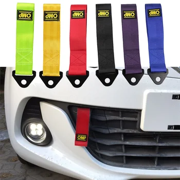 

26cm Towing Rope High Strength Nylon trailer Tow Ropes Racing Car Universal Tow Eye Strap Tow Strap Bumper Trailer