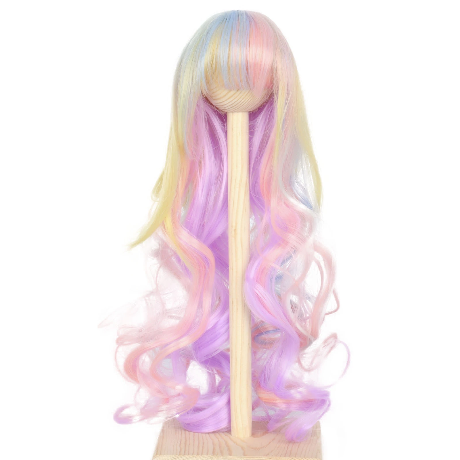 Miss U Hair 1/3 1/4 BJD Doll Wig Rainbow Long Curly MSD DOD Pullip Dollfie  Hair Handmade Accessories DIY Making Supplies|Synthetic None-Lace Wigs| -  AliExpress