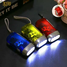 

1 Pc 3 LED Hand Pressing Flashlight Dynamo Crank Power Wind Up Torch Light Hand Press Crank Camping Lamp Light For Outdoor