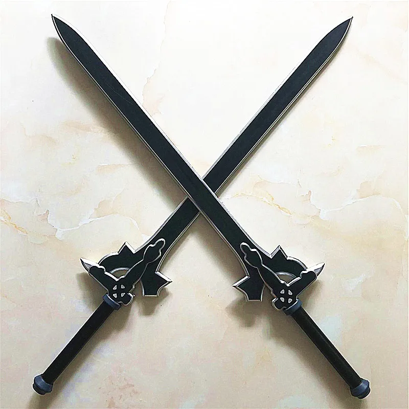 80 см SkySword& SAO Elucidator меч для косплея, синий, черный/меч для Стинга, темный отталкивающий и Хоббит, золото, 72 см, Властелин колец - Color: two black