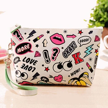 

Cute Multicolor Pattern Printing Cosmetic Bag Travel Toiletry Bag Organizer Women Zipper Beauty Case Makeup Pouch Cartoon Pillow