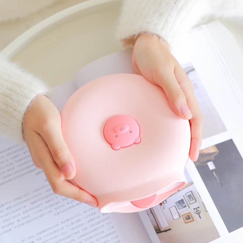 Creative And Cute Bear Winter Warm Hot Water Bottle Water Injection Silicon Hot-water Bag Hot Water Bag Mini Hand Warmer