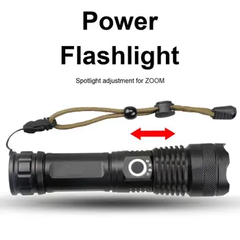 

100000 Lumens XHP50 5 Mode LED USB Rechargeable 18650 26650 Flashlight Torch