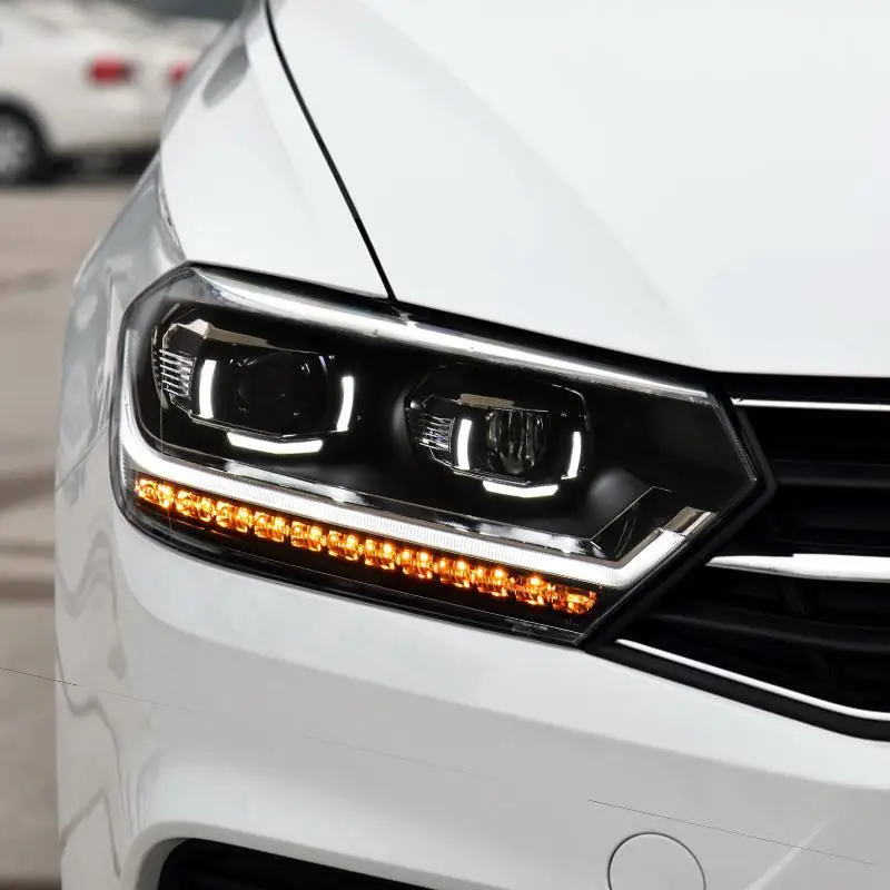 Дневные ходовые автомобильные Drl боковые поворотники Светодиодные Автомобильные аксессуары фары Задние Автомобильные фары в сборе 17 18 для Volkswagen Bora
