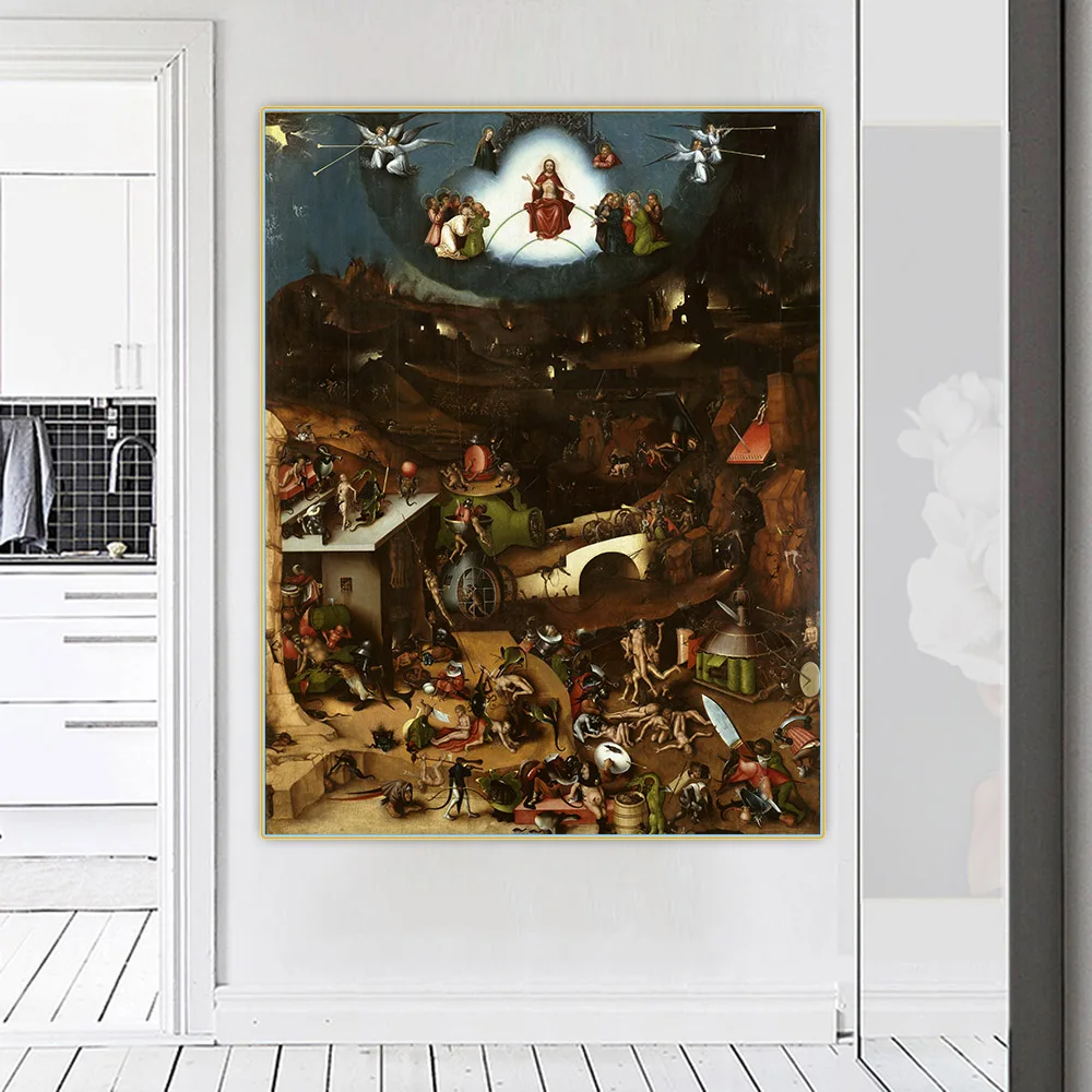 Цитон Иероним Бош Last последнее суждение Canvas холст искусство Масляная живопись