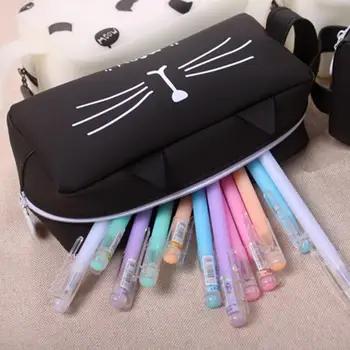 

HobbyLane Cartoon Silicone Pencil Case Big Capacity Stationery Pen Bags Pouch Office School Supply