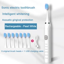

2022 Sonic Electric Toothbrushes for Adults Kid Smart Timer Whitening Toothbrush IPX7 Waterproof Replaceable AA Battery Version