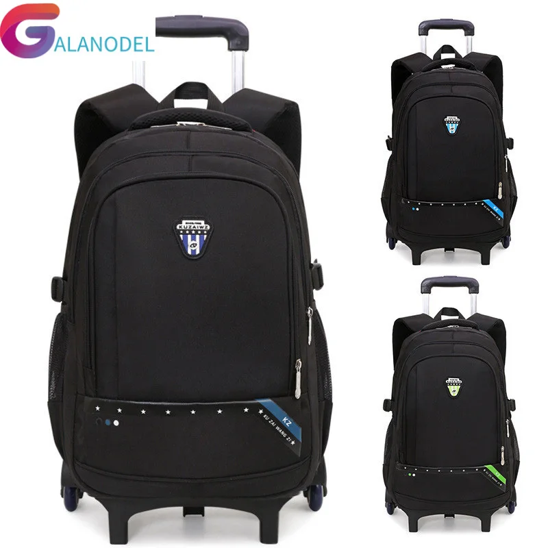 

Wheeled Removable backpack Children School Bags with 2/6 Wheels for Girls boys Durable Trolley Backpack Kids Climbing stairs
