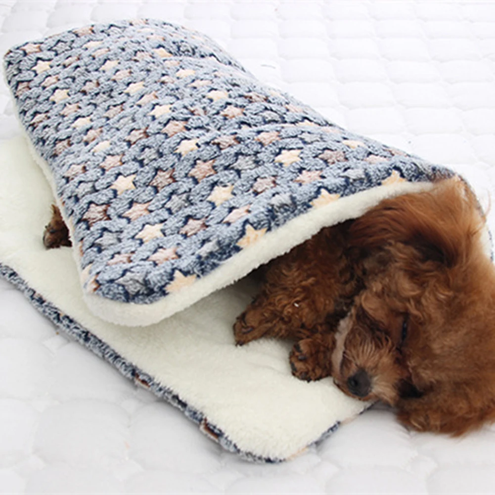 OUYXR, мягкое одеяло для домашних животных, зимний коврик для собак, кошек, кровати, коврик для ног с принтом, теплый спальный матрас для собак, кошек, коралловый флис, товары для домашних животных