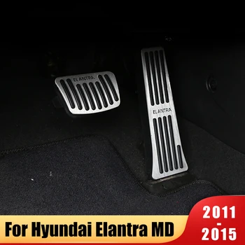 

Aluminum alloy Car Accelerator Gas Pedal Brake Pedals Cover Non Slip Pad Case AT For Hyundai Elantra MD 2011 2012 2013 2014 2015