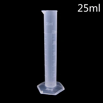

25ml Plastic Measuring Cylinder Graduated Tools Chemistry Laboratory Cylinder Tools School Lab Supplies