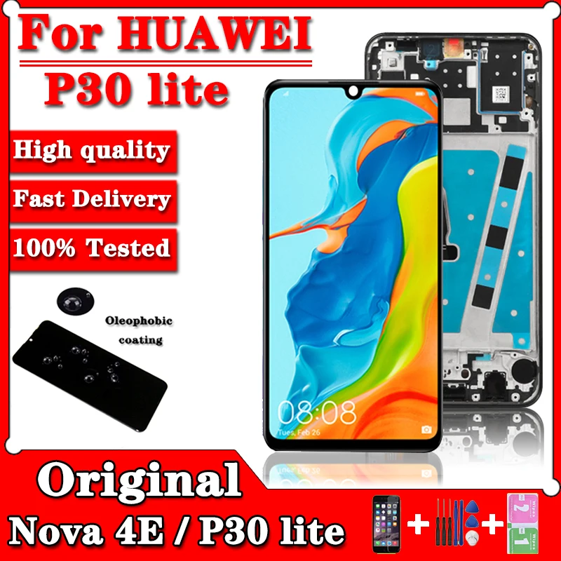 Экран 6 15 ''для Huawei P30 Lite сенсорный экран Mult для huawei P 30 ЖК-дисплей Nova 4E MAR-LX1M/LX1A