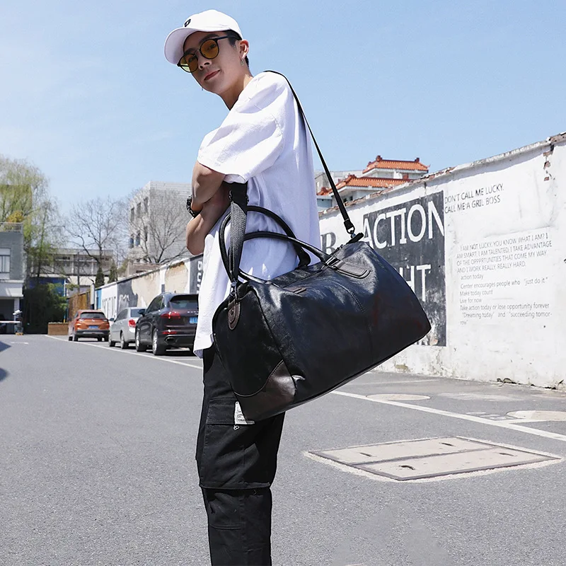 

Han version travel bag carry big bag fashionable big bag recreational male bag sports bag