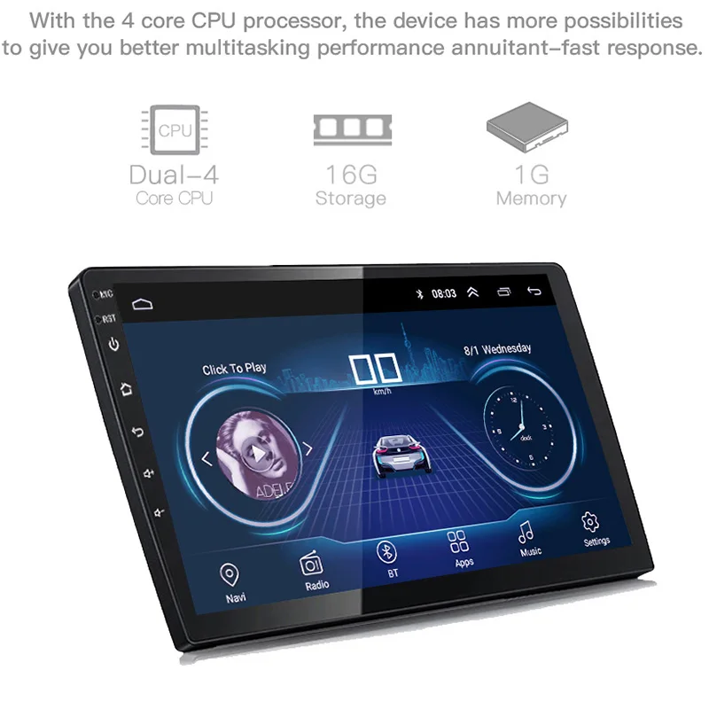 9 дюймов Android 8,1 gps навигация Авторадио Мультимедиа DVD плеер Bluetooth wifi MirrorLink OBD2 Универсальный 2Din автомобильный Радио для An