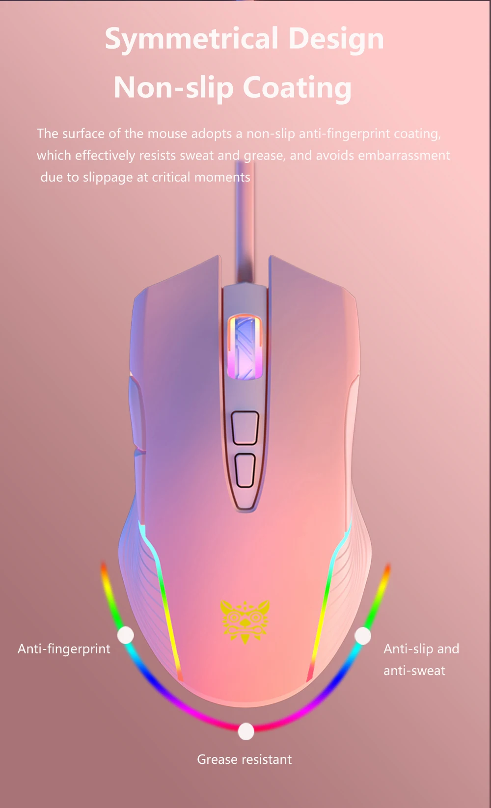 USB Wired Gaming Mouse, 6-Speed DPI Adjustable 6400DPI, 7-Button RGB Light Optical Mouse, Suitable For PC, Laptops, Gamer