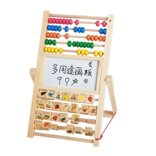 

Wood Mom Multi Purpose Sketchpad Calculation Frame CHILDREN'S Early Childhood Educational Multi-functional zhu suan jia Magnetic